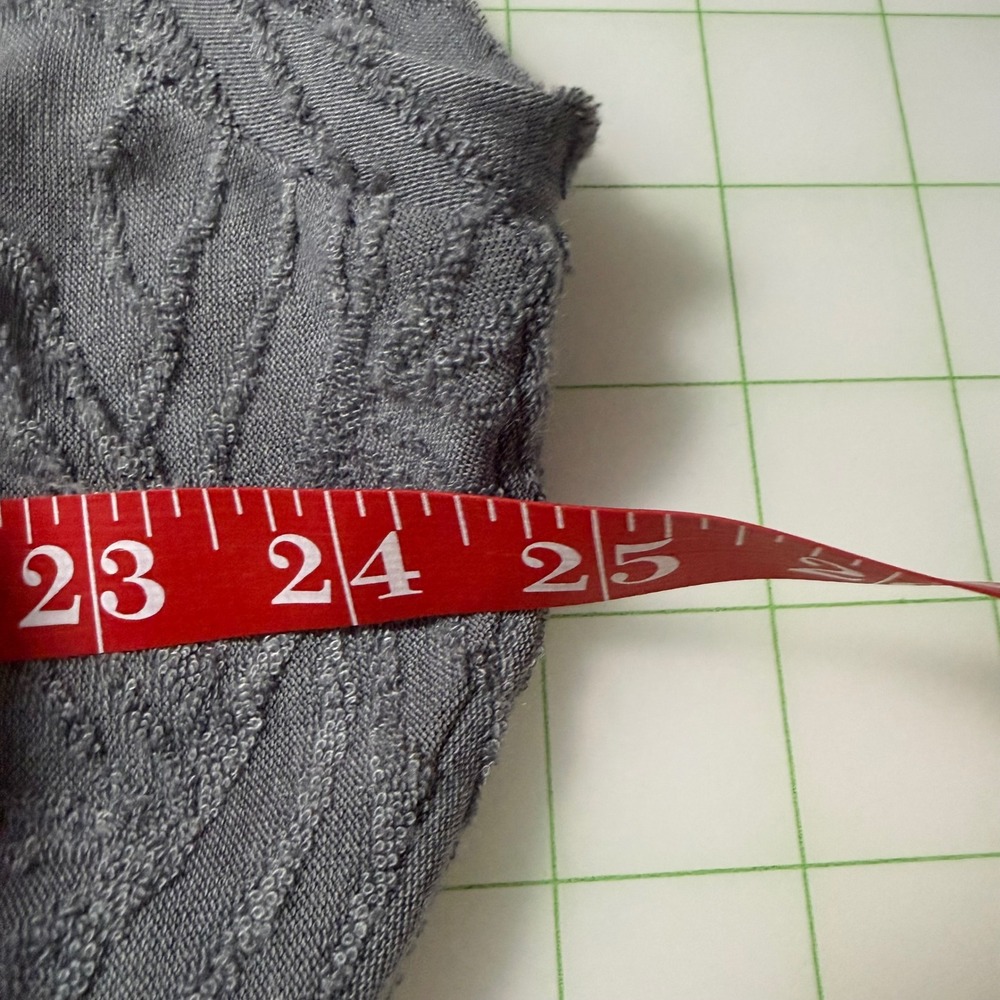 Simply Vera Vera Wong Woven Knit Gray Floral Beach Work Large long sleeve Shirt - Picture 8 of 8